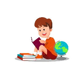 kid learning vector image