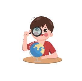 kids discovering vector image